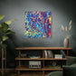 Bespattered Facade Fluid Art Abstract Painting Stretched Matte Canvas Art Prints | Multiple Sizes