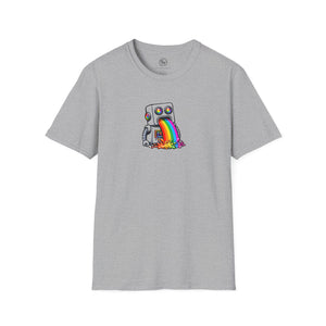 "BTS at Bespattered Facade" Rainbow Robot Unisex Softstyle T-Shirt