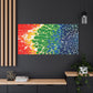 Bespattered Facade Rainbow Seaside Stretched Matte Canvas Art Prints | Multiple Sizes