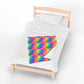 Bespattered Facade Windswept Rainbows Velveteen Plush Blanket | 3 Sizes
