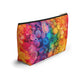 Bespattered Facade Rainbow Ink Dots Accessory Pouch With T-Bottom | 2 Sizes