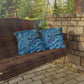 Bespattered Facade Blue Marble UV-Resistant Outdoor Pillows | 4 Sizes