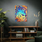 Bespattered Facade Fluid Art Abstract Painting Stretched Matte Canvas Art Prints | Multiple Sizes