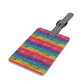 Bespattered Facade Rainbow Stripes Saffiano Polyester Luggage Tag