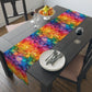 Bespattered Facade Rainbow Ink Dots Table Runner (2 sizes)