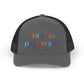 Childless Pet Person Rainbow Embroidered Snapback Trucker Cap (10 Hat Colors)