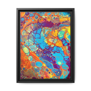 Bespattered Facade Fluid Art Abstract Painting Framed Canvas Art Print | 4 Frame Colors | Multiple Sizes