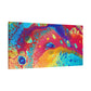 Bespattered Facade Rainbow Galaxy Stretched Matte Canvas Art Prints | Multiple Sizes