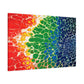 Bespattered Facade Rainbow Seaside Stretched Matte Canvas Art Prints | Multiple Sizes