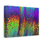 Bespattered Facade Neon Lava Stretched Matte Canvas Art Prints | Multiple Sizes