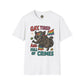 Gay, Tired, and Full of Crimes Raccoon Pride T-Shirt – Gildan Softstyle Unisex Tee