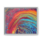 Bespattered Facade Rainbow Rings Framed Canvas Art Print | 3 Frame Colors | Multiple Sizes