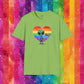 Bespattered Facade Rainbow Extraterrestrial Pride Unisex Softstyle T-Shirt