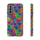 Bespattered Facade Bright Rainbow Flowers Impact-Resistant Case