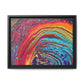 Bespattered Facade Rainbow Rings Framed Canvas Art Print | 3 Frame Colors | Multiple Sizes