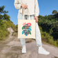 Bespattered Facade "I've Menaced Before" Floral Canvas Tote Bag Reusable Carryall