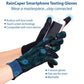 Blue Peacock on Black Womens Touch Screen Gloves - One Size Fits All