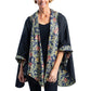 William Morris Golden Flowers & Black Womens Rain Cape - Rainproof Breathable Rain Poncho