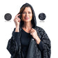 Black with Velvet Swirls Reversible Hooded Rain Cape – Lightweight Women's Wrap