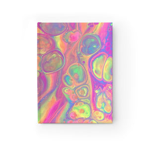 Bespattered Facade Rainbow Sherbet Hardcover Notebook - Lined Pages