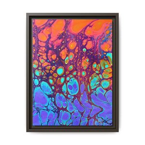 Bespattered Facade Fluid Art Abstract Painting Framed Canvas Art Print | 4 Frame Colors | Multiple Sizes