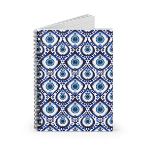 Bespattered Facade Evil Eye Spiral Notebook - Lined Pages