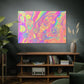 Bespattered Facade Fluid Art Abstract Painting Stretched Matte Canvas Art Prints | Multiple Sizes