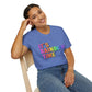 Bespattered Facade It's Rainbow Time Marquee Unisex Softstyle T-Shirt