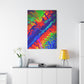 Bespattered Facade Fluid Art Abstract Painting Stretched Matte Canvas Art Prints | Multiple Sizes