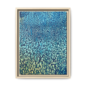 Bespattered Facade Fluid Art Abstract Painting Framed Canvas Art Print | 4 Frame Colors | Multiple Sizes