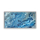 Bespattered Facade Blue Marble Framed Canvas Art Print | 3 Frame Colors | Multiple Sizes
