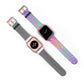 Bespattered Facade Rainbow Leopard Faux-Leather Smart Watch Band