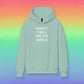 Glitter Print "Don't Tell Me To Smile" Oversized Fleece Hoodie