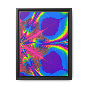 Bespattered Facade Fluid Art Abstract Painting Framed Canvas Art Print | 4 Frame Colors | Multiple Sizes