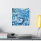 Bespattered Facade Fluid Art Abstract Painting Stretched Matte Canvas Art Prints | Multiple Sizes