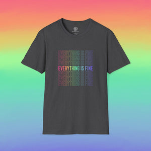 Bespattered Facade Everything Is Fine Unisex Softstyle T-Shirt