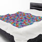 Bespattered Facade Neon Animal Print Velveteen Plush Blanket | 3 Sizes