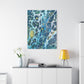Bespattered Facade Fluid Art Abstract Painting Stretched Matte Canvas Art Prints | Multiple Sizes