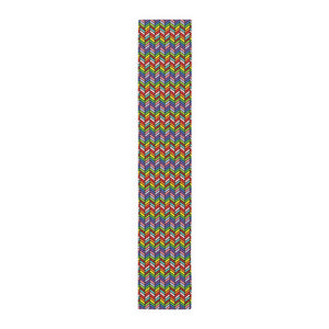 Bespattered Facade Rainbow Chevrons Table Runner (2 sizes)