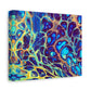 Bespattered Facade Fluid Art Abstract Painting Stretched Matte Canvas Art Prints | Multiple Sizes