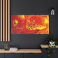 Bespattered Facade Flamin' Hot Stretched Matte Canvas Art Prints | Multiple Sizes