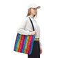 Bespattered Facade Rainbow Stripes Eco-Friendly Carryall Tote Bag