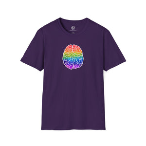 Bespattered Facade Rainbow Brain Unisex Softstyle T-Shirt