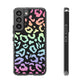 Bespattered Facade Pastel Rainbow Leopard Clear Case