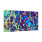 Bespattered Facade Fluid Art Abstract Painting Stretched Matte Canvas Art Prints | Multiple Sizes