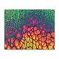 Bespattered Facade Neon Butterfly Stretched Matte Canvas Art Prints | Multiple Sizes