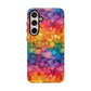 Bespattered Facade Rainbow Ink Circles Tough Case