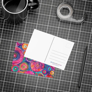 Bespattered Facade Colorful Circles Postcards (no envelopes) | Sets of 10, 30, or 50