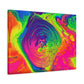 Bespattered Facade Fluid Art Abstract Painting Stretched Matte Canvas Art Prints | Multiple Sizes