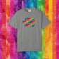 Bespattered Facade Rainbow Token Straight Friend Colorful LGBTQ+ Pride Premium Unisex Comfort Colors Garment Dyed 100% Cotton T-Shirt